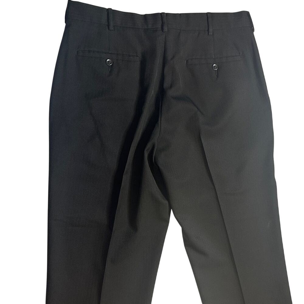 Perry Ellis Portfolio Black Dress Pants 34x30 Wedding Guest Formal Classic Fit - Picture 8 of 11